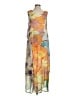 Sacred Threads 100% Polyester Print Orange Casual Dress Size S - photo 1