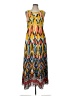 Floreat 100% Polyester Print Yellow Casual Dress Size 10 - photo 1