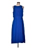 Nine West 100% Polyester Solid Blue Casual Dress Size L - photo 1