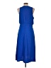 Nine West 100% Polyester Solid Blue Casual Dress Size L - photo 2