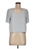 Babaton 100% Polyester Gray Blue Short Sleeve Top Size M - photo 1