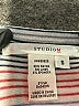 Studio M Stripes Gray Blue Casual Skirt Size S - photo 4