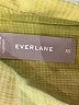 Everlane 100% Cotton Houndstooth Green 3/4 Sleeve Button-Down Shirt Size XS - photo 7