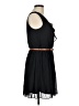A. Byer Solid Black Casual Dress Size M - photo 4