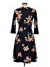 Leota Floral Black Casual Dress Size L - photo 2