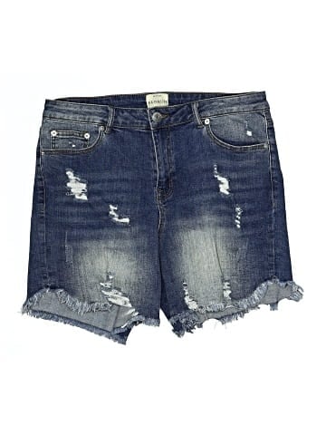 ELOQUII Denim Shorts (view 1)