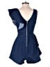 A. CALIN By Flying Tomato Chevron-herringbone Blue Romper Size S - photo 2