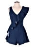 A. CALIN By Flying Tomato Chevron-herringbone Blue Romper Size S - photo 1