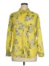 Talbots 100% Cotton Floral Yellow Long Sleeve Button-Down Shirt Size XL - photo 1