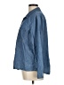 Violeta by Mango Blue Long Sleeve Button-Down Shirt Size M - photo 5