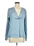 H&M 100% Polyester Blue Long Sleeve Blouse Size 6 - photo 1
