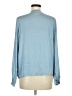 H&M 100% Polyester Blue Long Sleeve Blouse Size 6 - photo 2