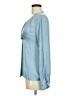 H&M 100% Polyester Blue Long Sleeve Blouse Size 6 - photo 5