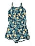 BLOOMCHIC Tropical Blue Swimsuit Cover Up Size 18 - photo 1
