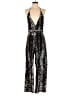 Bardot 100% Polyester Metallic Silver Jumpsuit Size 6 - photo 1