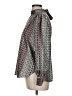 Ann Taylor LOFT 100% Polyester Tweed Gray Long Sleeve Blouse Size M - photo 5