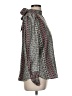 Ann Taylor LOFT 100% Polyester Tweed Gray Long Sleeve Blouse Size M - photo 4