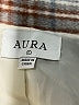 Aura Plaid Tan Gray Coat Size L - photo 8