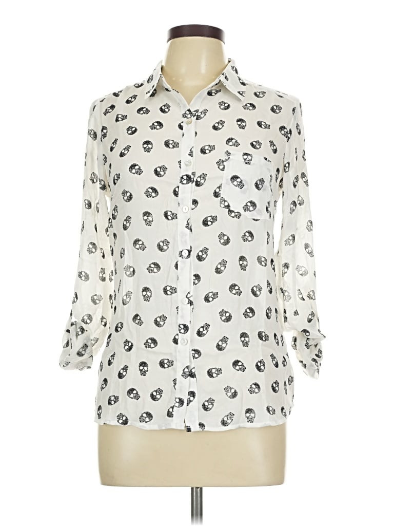 Pre-owned Freebird 3/4 Sleeve Blouse In Ivory