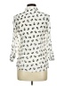 Freebird 100% Polyester Animal Print Ivory 3/4 Sleeve Blouse Size M - photo 2