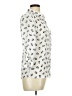 Freebird 100% Polyester Animal Print Ivory 3/4 Sleeve Blouse Size M - photo 4