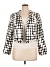 ELOQUII 100% Polyester Houndstooth Ivory Jacket Size 14 Plus - photo 1