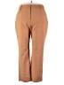 JM Collection Solid Brown Tan Casual Pants Size 24W - photo 1