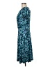 Connected Apparel Paisley Blue Casual Dress Size 8 - photo 5