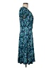 Connected Apparel Paisley Blue Casual Dress Size 8 - photo 4