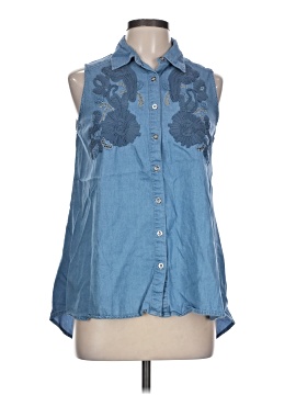 Denim 24/7 Sleeveless Button Down Shirt