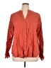Liv 100% Rayon Orange Long Sleeve Blouse Size 1X - photo 1