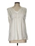 August Silk Ivory Sleeveless Blouse Size L - photo 1