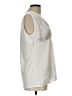 August Silk Ivory Sleeveless Blouse Size L - photo 4