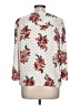 Black Rainn 100% Polyester Floral Ivory 3/4 Sleeve Blouse Size L - photo 2