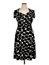 Leota Polka Dots Black Casual Dress Size XL - photo 1