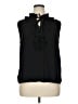 Ann Taylor LOFT 100% Polyester Black Sleeveless Blouse Size XL - photo 1