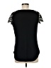 Ecru 100% Rayon Black Faux Leather Top Size M - photo 2
