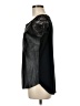 Ecru 100% Rayon Black Faux Leather Top Size M - photo 5