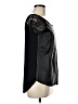 Ecru 100% Rayon Black Faux Leather Top Size M - photo 4