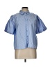 Assorted Brands Hearts Blue Short Sleeve Blouse Size L - photo 1
