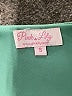 Pink Lily 100% Polyester Solid Teal Romper Size S - photo 4