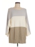 Lafayette 148 New York Color Block Tan Pullover Sweater Size M - photo 1