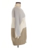 Lafayette 148 New York Color Block Tan Pullover Sweater Size M - photo 4