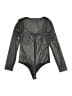 Express Metallic Gray Bodysuit Size M - photo 2