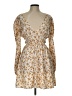 Forever 21 100% Polyester Floral Tan Cocktail Dress Size L - photo 1