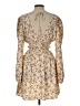 Forever 21 100% Polyester Floral Tan Cocktail Dress Size L - photo 2