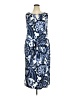 Avenue Print Blue Casual Dress Size 18 Plus - photo 1