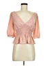 WAYF 100% Polyester Pink 3/4 Sleeve Blouse Size M - photo 1