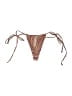 Frankies Bikinis Stripes Brown Swimsuit Bottoms Size M - photo 1