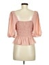 WAYF 100% Polyester Pink 3/4 Sleeve Blouse Size M - photo 2